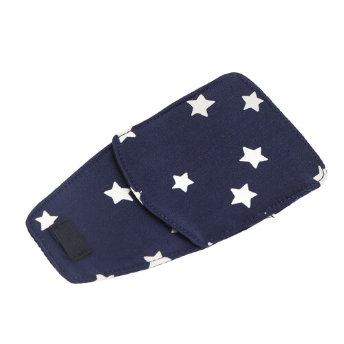 Patch oculare blu scuro in seta e cotone 10x5.5cm Adulti 1