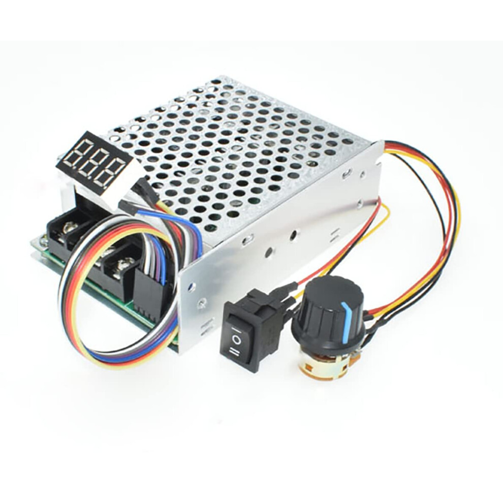 PWM DC Motor Speed Controller 10V-55V 40A with Forward-Brake-Reverse Switch and LCD Digital Display for Electric Motors-image-OPC-PJNTBSS-NEW