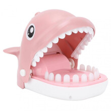 Children Cute Playing Toy Whale Mouth Dentist Bite Finger Interactive Game Funny Gags ToyPink Whale