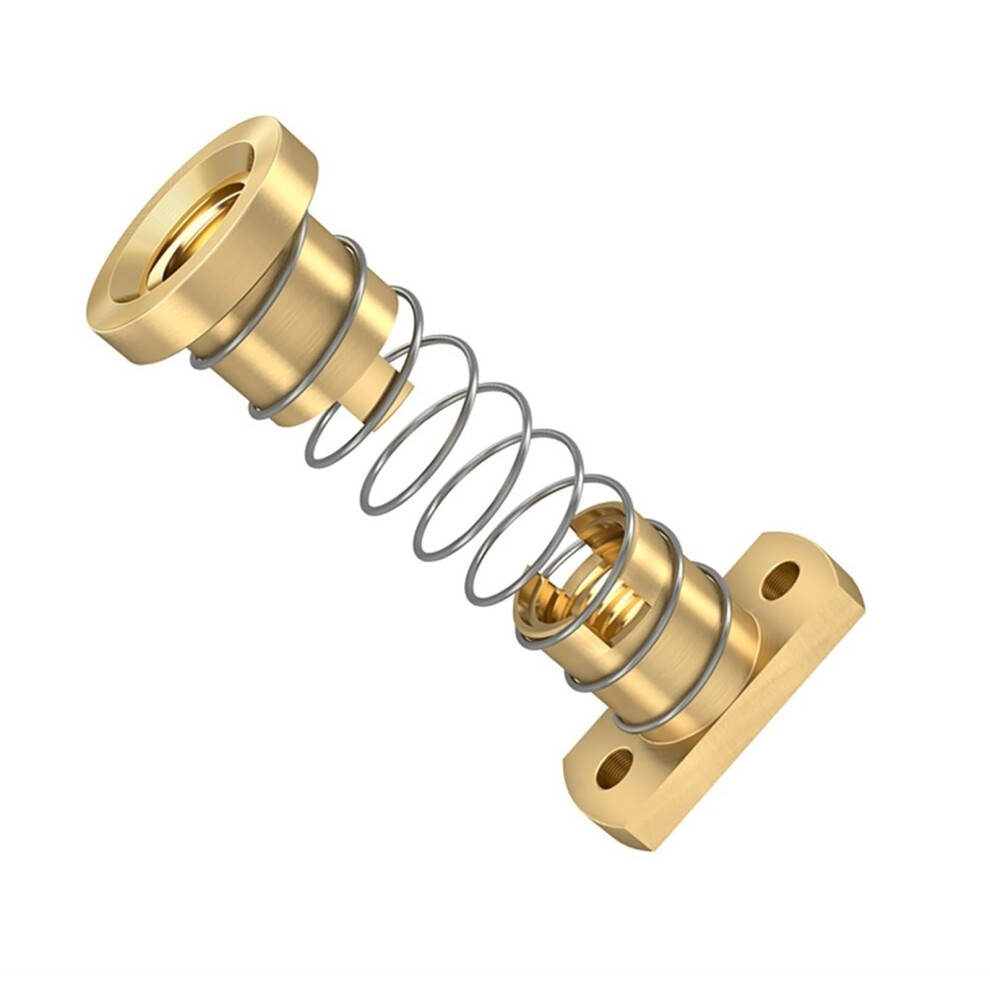 Threaded Backlash T8 Screw Nut 2Pcs Tr8x2 Anti Backlash Spring Nut 2Mm Pitch Brass Plastic 4Mm Lead Clearance Nut 6947110194103