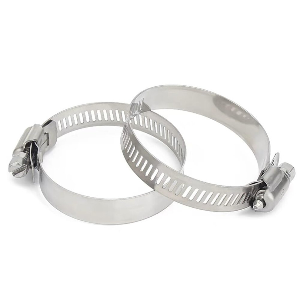 Industrial Strength Hose Clamps 304 Stainless Steel 6-51Mm Adjustable For Automotive Marine Home Use 2Pcs 52-76Mm 6276012502168