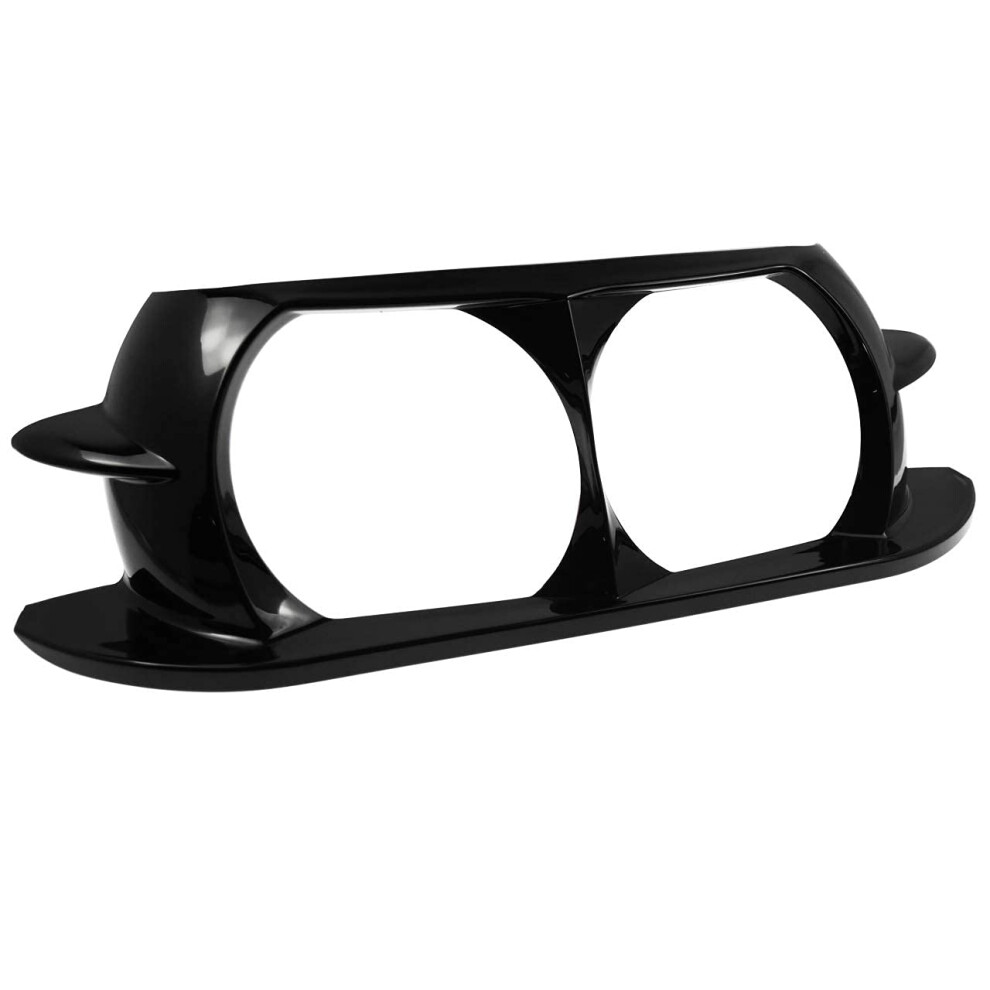 Motorcycle Headlight Trim Ring Cover Dual Headlamp Bezel Vivid For Harley Road Glide 2015-2023 Compatible Accessory Black 6482260684468