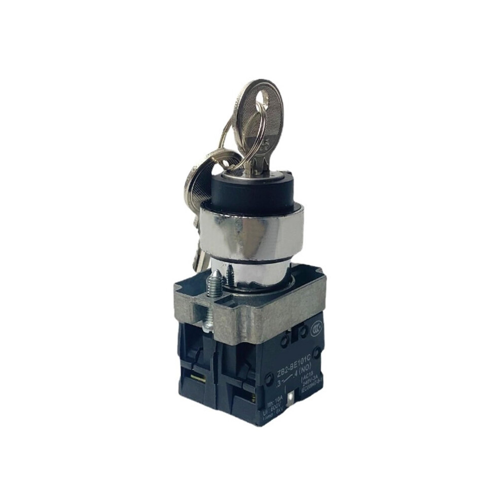 Xb2-Bg33 Rotary Key Button Switch, 3-Position Self-Locking Selector, 2No 1Nc, 10A, 22Mm, 5Pcs, Compatible With Bg23 Bg35 6493810699696