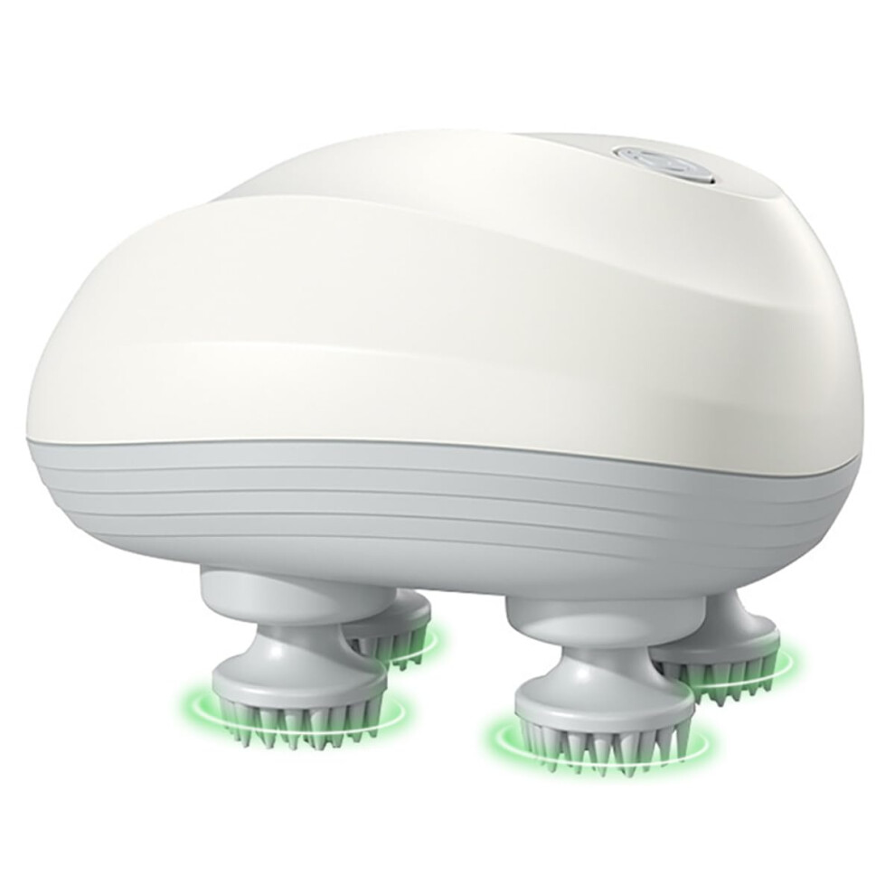 Electric Scalp Massager Rechargeable Waterproof Head Massager with 96 Kneading Nodes for Stress Relief and Hair Growth