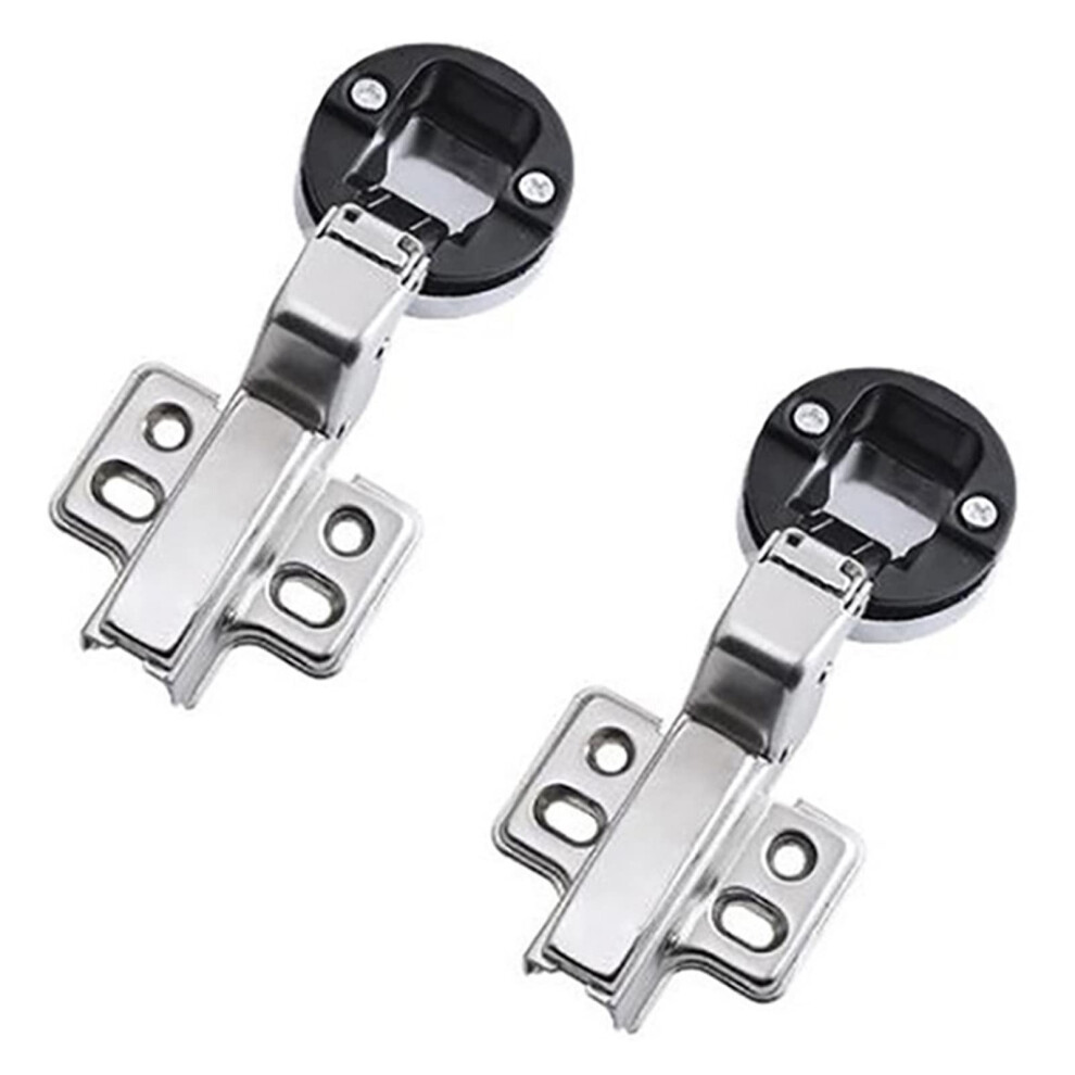 2 Pieces Stainless Steel Hidden Cabinet Hinges, 26Mm Big Bend Design For Kitchen, Wardrobe, And Display Cabinets 6276012502496
