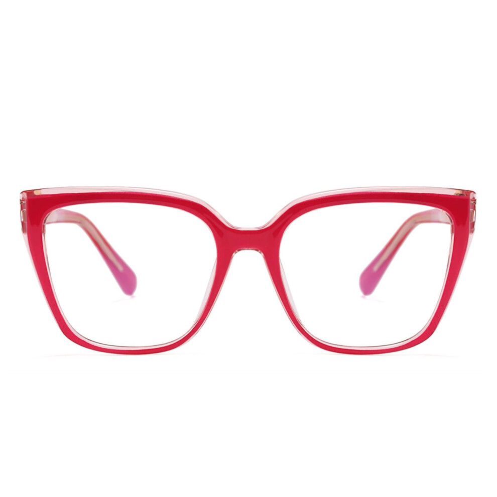 Blue Reading Glasses For Women Square Tr90 Oversized Light Blocking Uv Protection Lightweight Readers