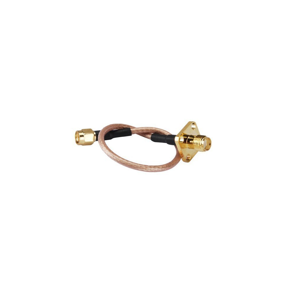 0.5Ft Rf Coaxial Cable Sma Female Panel Mount To Sma Male Straight Rg316 Connector 15Cm For Wireless Antenna 6482260684987