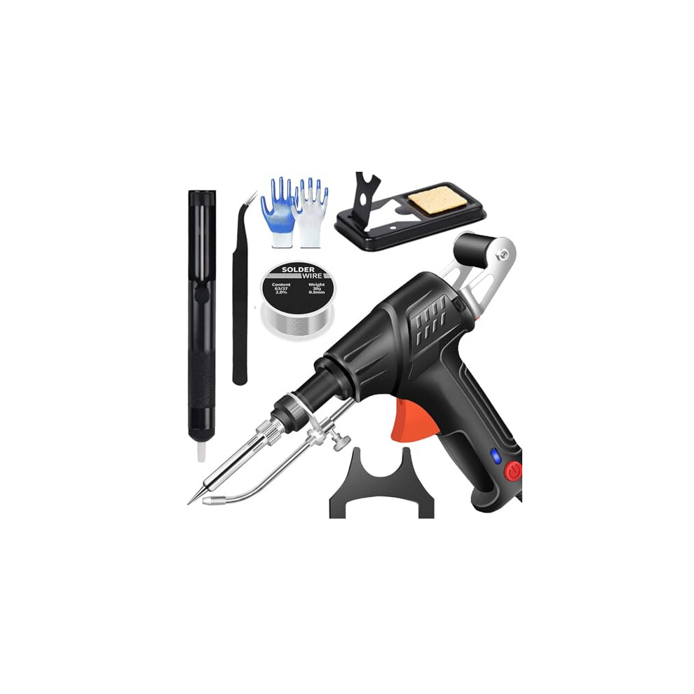 Internally Heated Industrial Laser Welding Tools, Multi-Function Soldering Iron Set, Automatic Corded Soldering Gun, Black 6482260685021