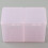 Caja de almacenamiento transparente para discos de algodón, 2 compartimentos, rosa 8