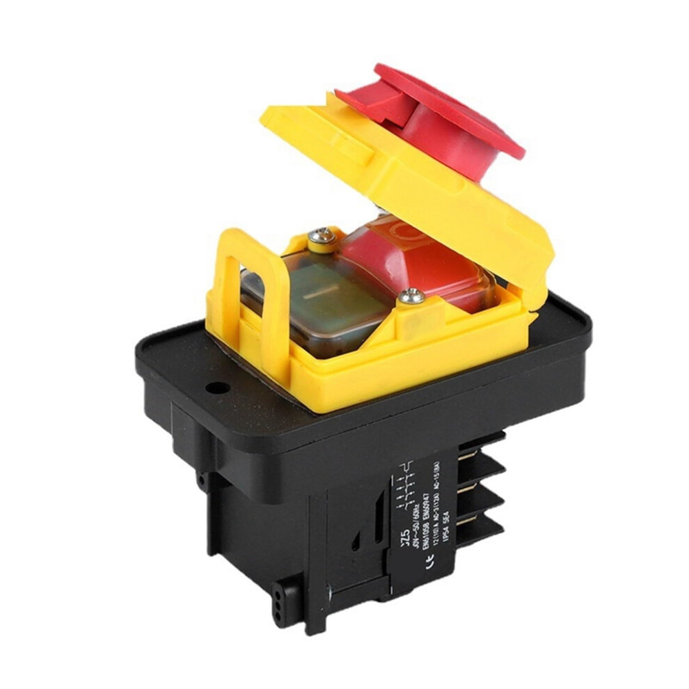 Electromagnetic Switch Starter 10 Pin On Off 15A 400V Reset Button With Lockable Protection Cover Ycz5-A 1 Piece 6482260685342