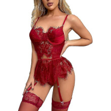 Camisole with Bra And Panties, Seductive Three-piece Underwear