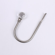 (Silver) Metal 2pcs Silvergold Crystal Curtain Holdback Wall Tie Hooks Holder Backs