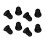 8pcs Soft Silicone Ear Tips for BTE ITE Hearing Aids Black 1