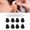 8pcs Soft Silicone Ear Tips for BTE ITE Hearing Aids Black 9