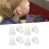 8pcs Silicone Ear Tips for Hearing Aids, 3-Layer Soft Dome, White 15