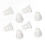8pcs Silicone Ear Tips for Hearing Aids, 3-Layer Soft Dome, White 16