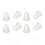 8pcs Silicone Ear Tips for Hearing Aids, 3-Layer Soft Dome, White 1