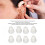 8pcs Silicone Ear Tips for Hearing Aids, 3-Layer Soft Dome, White 8