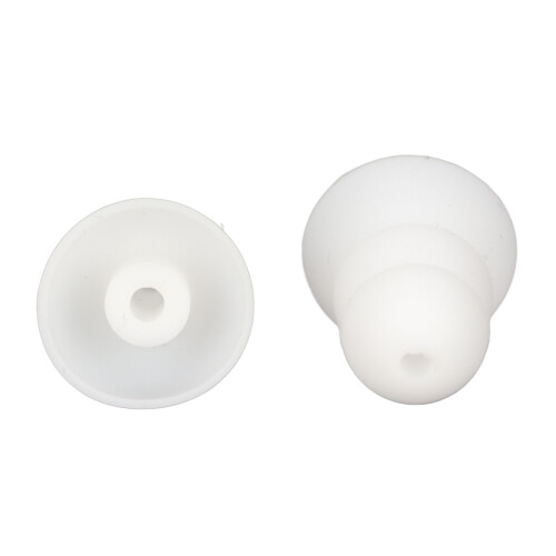 8pcs Silicone Ear Tips for Hearing Aids, 3-Layer Soft Dome, White 2