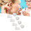 8pcs Silicone Ear Tips for Hearing Aids, 3-Layer Soft Dome, White 14