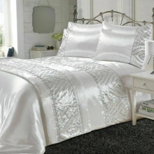 Luxuries Crystal Shimmer Diamante Duvet Sheet & Pillow Case (Double)