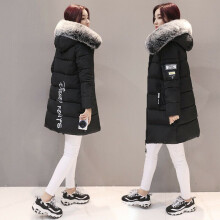 (Black, XL) Warm Winter Women Long Jacket Fur Hooded Parka Ladies Coat Outwear Collar