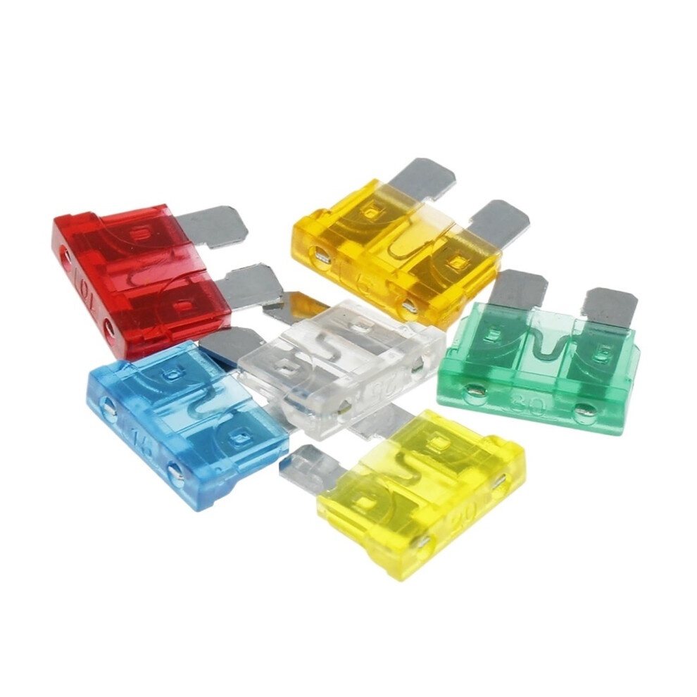 Mini Micro Micro2 Car Blade Fuse Assortment 100 Pcs 32V 1A 2A 3A 5A 7.5A 10A 15A 25A 30A 35A 40A 25A Size 6947110195605