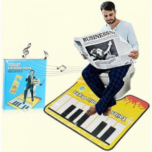 Potty Piano Sounding Rug Bathroom Fun Toe Tapping Musical Keyboard Toilet Floor Mat