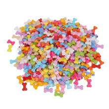 Botones en forma de hueso para perros 1000 piezas 2 cm (0,79 pulgadas) colores aleatorios