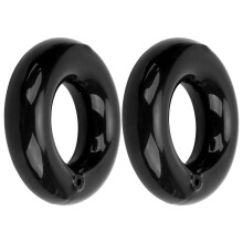 2 piezas de anillos de peso para golf en forma de dona, Ø6.5cm, negro