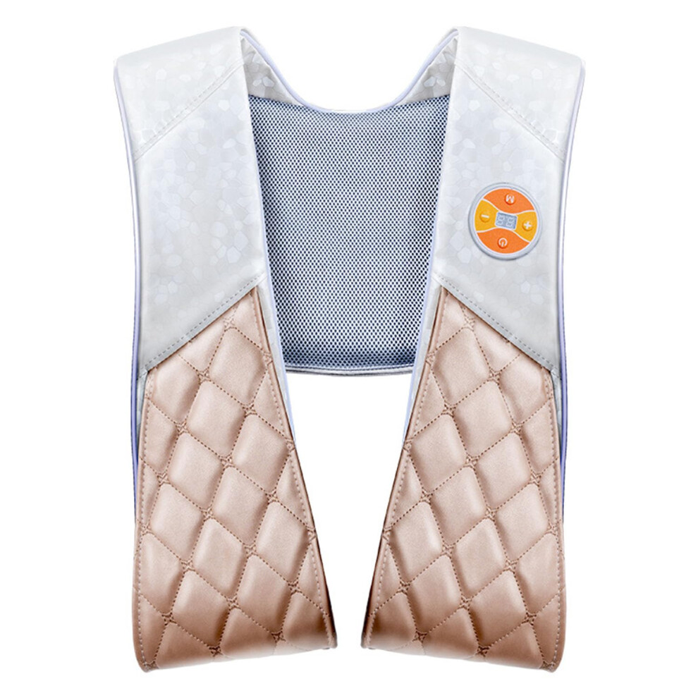 Shoulder Massager Wrap with Vibration and Heat, Shiatsu Neck and Back Massager for Tension Relief and Cervical Support