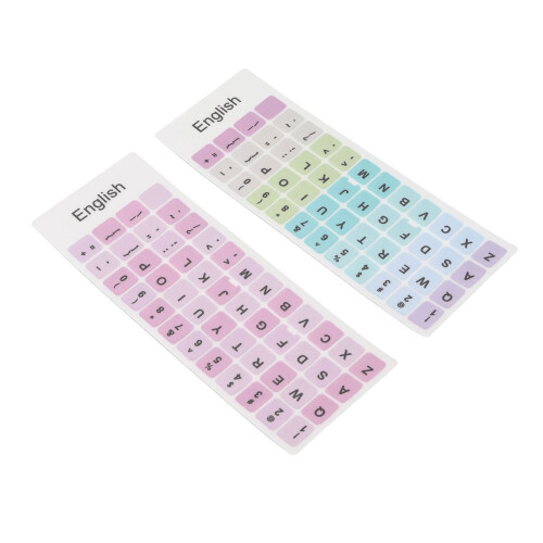 2pcs Keyboard Stickers Colorful English Language 2