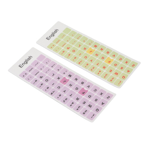 2pcs Keyboard Stickers Colorful English Language 2