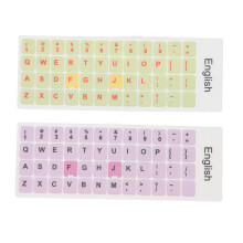 2pcs Keyboard Stickers Colorful English Language