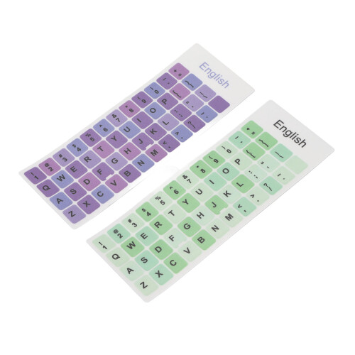 2pcs Keyboard Stickers Colorful English Language 2