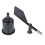 Anemometer Housing Wind Direction Indicator Black Plastic Wind Speed Sensor with Waterproof ABS Handheld Vane Hook 1