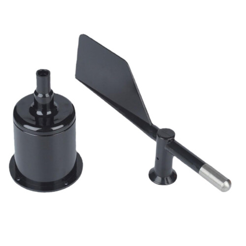 Anemometer Housing Wind Direction Indicator Black Plastic Wind Speed Sensor with Waterproof ABS Handheld Vane Hook
