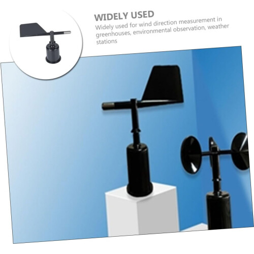Anemometer Housing Wind Direction Indicator Black Plastic Wind Speed Sensor with Waterproof ABS Handheld Vane Hook 2