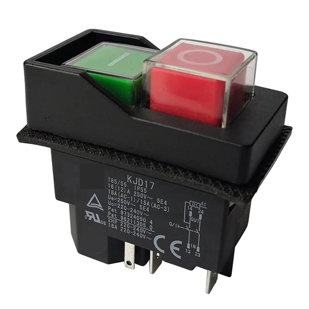 Electromagnetic Switches Kjd17 Pushbutton Switch 220V 5 Pin Terminals For Industrial Applications 6947110196459