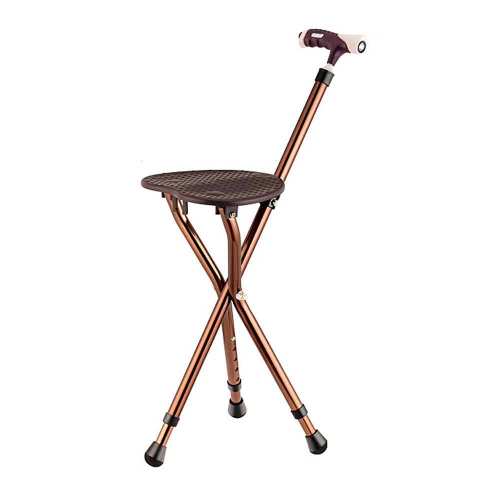 Light Walking Cane With Seat Weight Folding 440 Lbs Height Adjustable With Led For Seniors Men Women