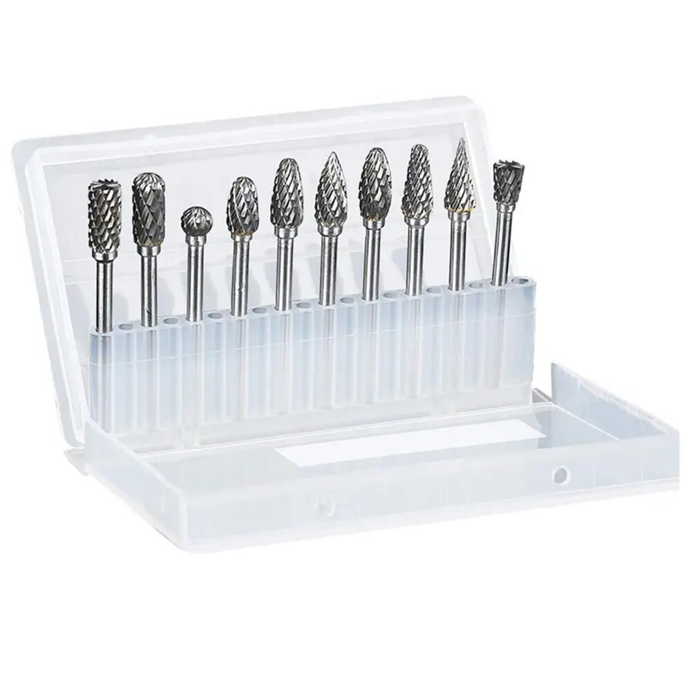 Carbide Rotary File Milling Cutter Set Of 10 Electric Grinding Heads For Woodworking Carving And Drilling Tools 6493810700798