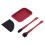 Kit completo di colla in silicone, 4 pezzi, rosso/nero, universale 16