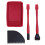 Kit completo di colla in silicone, 4 pezzi, rosso/nero, universale 6