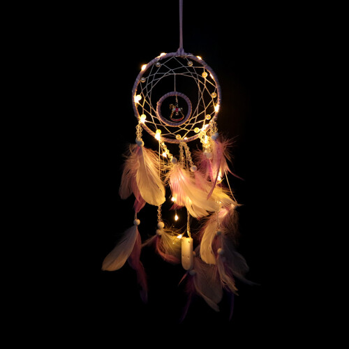 Beautiful Feather Dream Catcher with Horse Decor 1