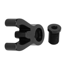 Klappbarer Fahrrad-Lenkerstopper aus Aluminiumlegierung, Fahrrad vorne Rohr Befestigungsverschluss für Brompton 3sixty Schwarz