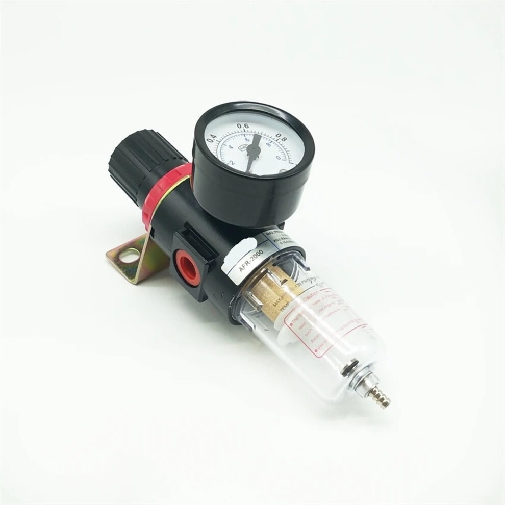 AFR2000 G1/4 Inch Air Filter Pressure Regulator with Fittings, Durable Metal Construction, 1 Piece, Compatible with Pneumatic Systems-image-OPC-PJNVWFB-NEW
