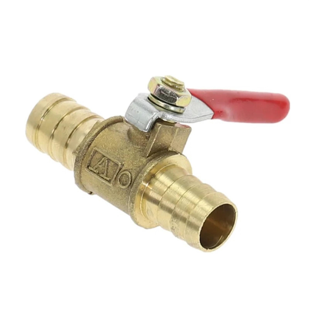 Red Handle Brass Ball Valve 8Mm Hose Barb Inline Shutoff For Water Oil Air Gas Fuel Line Pipe Fittings 6276012504421