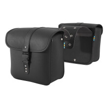 PU Leather Saddlebags Side Bag Luggage Compatible with Harley Dyna Sportster XL883 XL1200 Motorcycle Accessories