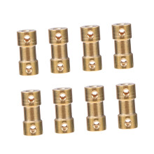 Brass Shaft Coupler 2 Sets Rigid Coupling Connector for DIY Motor Shafts Model Car 8 Pcs 8mm Size