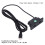 Recessed USB Power Strip Outlet 2.5m Dual USB Charging Socket ABS 3